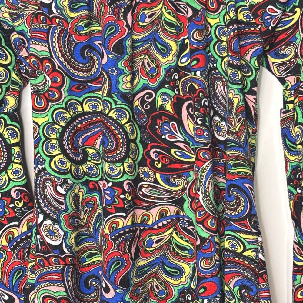 Colorful Paisley Bell Sleeve Tunic Dress/Top Women's Small/Medium - Picture 3 of 8